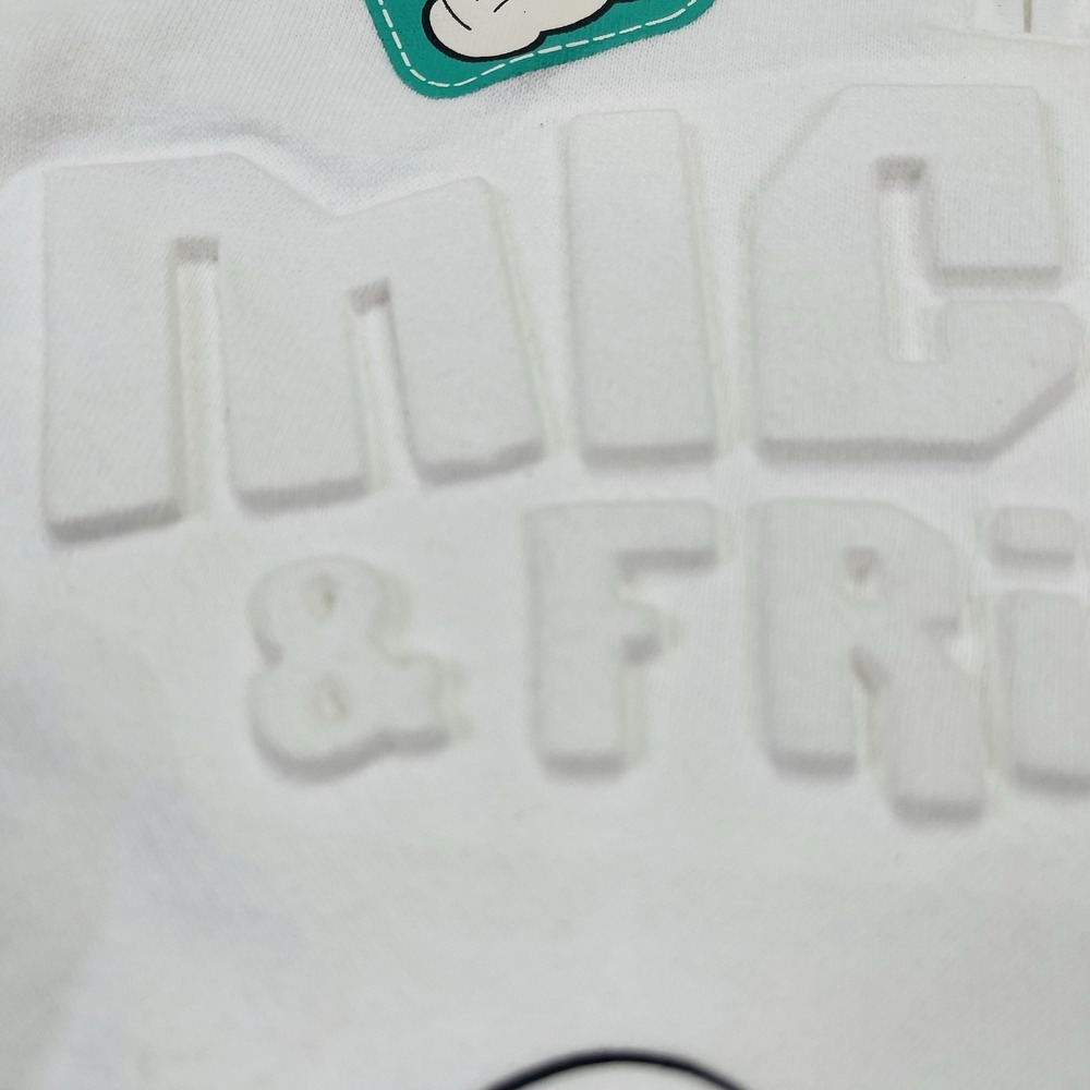 Mickey Mouse & Friends white quarter-zip fleece pullover top Sweatshirt New 4T - Picture 6 of 14
